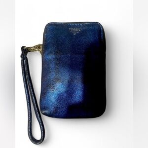 Fossil Shimmering Blue Wristlet